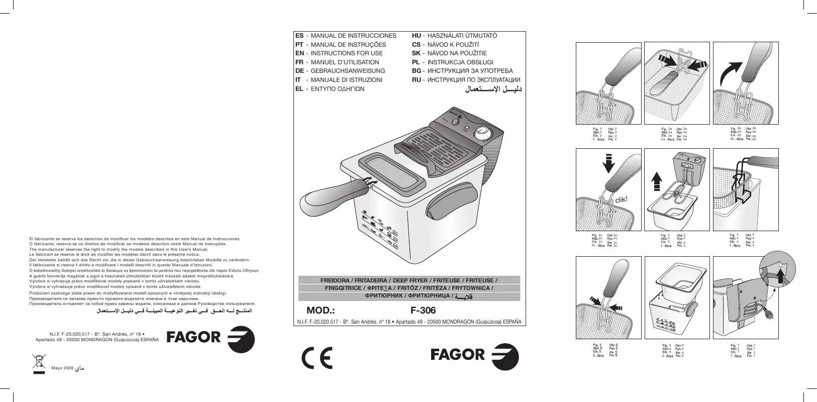 Mode d'emploi FAGOR F-306