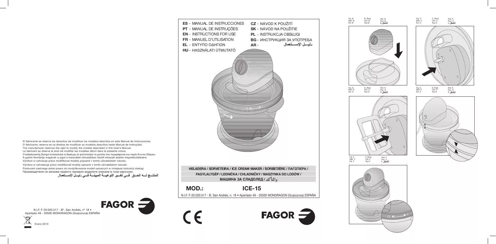 Mode d'emploi FAGOR ICE-15