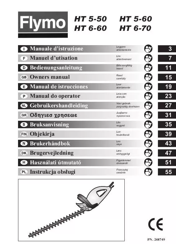 Mode d'emploi FLYMO HT5-60