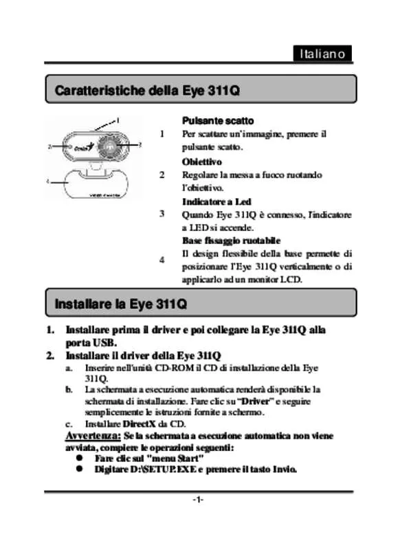 Mode d'emploi GENIUS EYE 311Q-