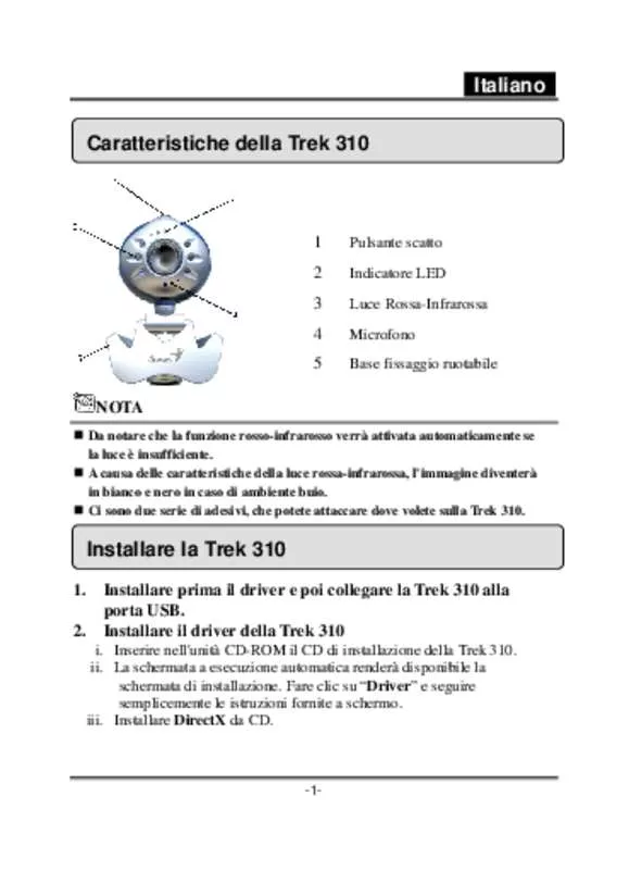 Mode d'emploi GENIUS TREK 310