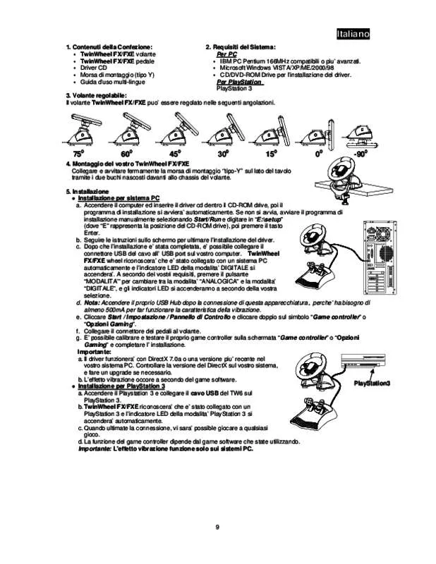 Mode d'emploi GENIUS TWINWHEEL FX-FXE