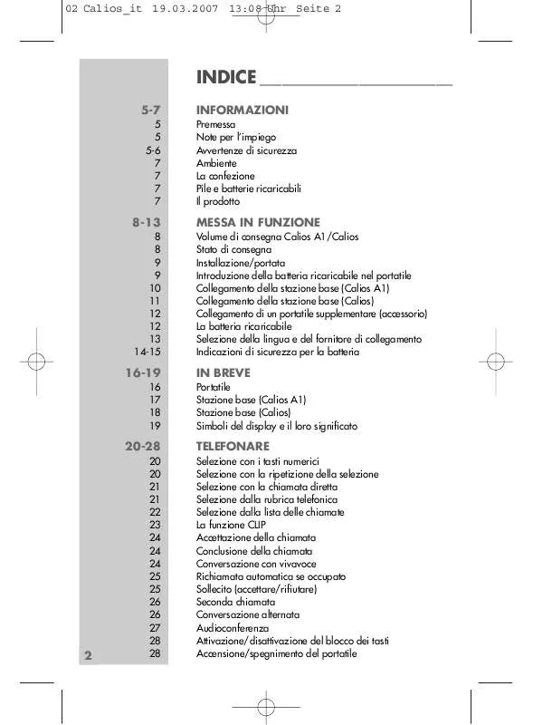 Mode d'emploi GRUNDIG CALIOS 1