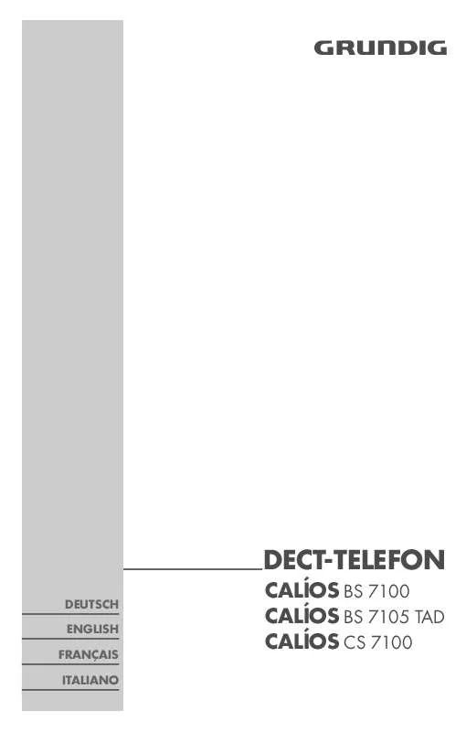 Mode d'emploi GRUNDIG CALÍOS BS 7105 TAD