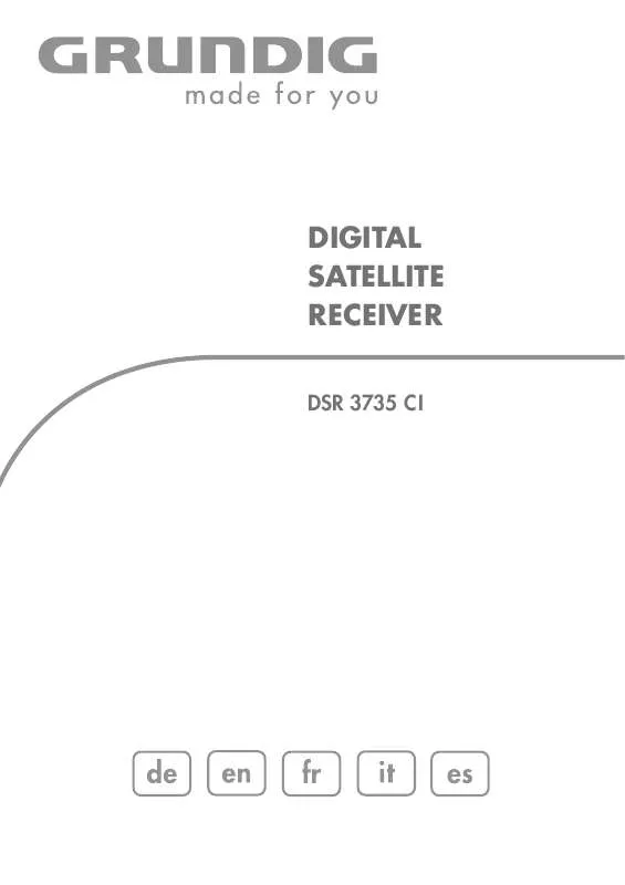 Mode d'emploi GRUNDIG DSR 3735 CI