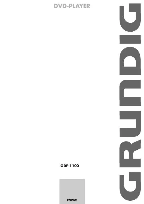 Mode d'emploi GRUNDIG GDP 1100/1