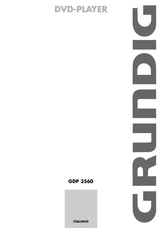 Mode d'emploi GRUNDIG GDP 3560