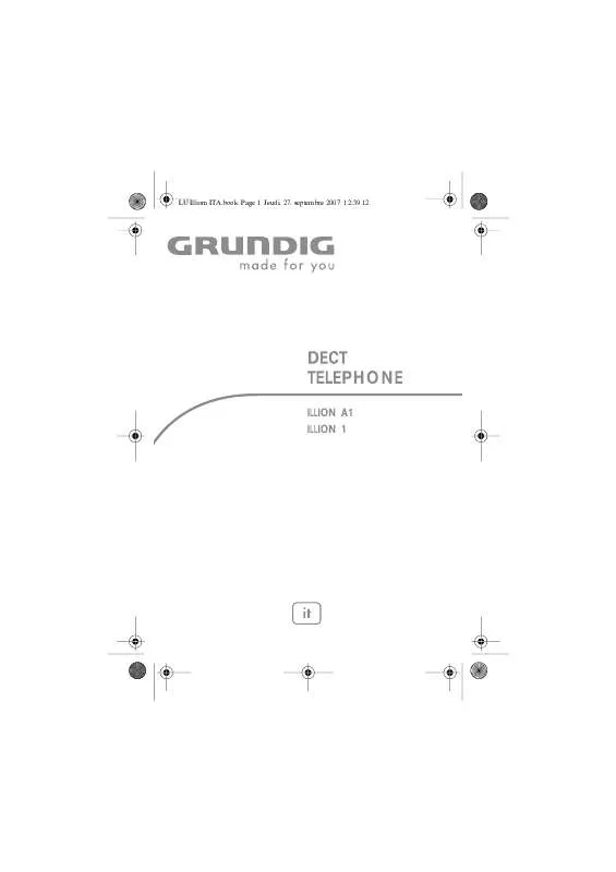 Mode d'emploi GRUNDIG ILLION 1