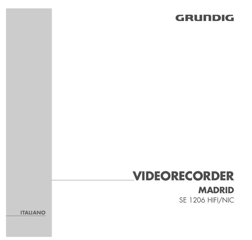 Mode d'emploi GRUNDIG MADRID SE 1206 HIFI/NIC