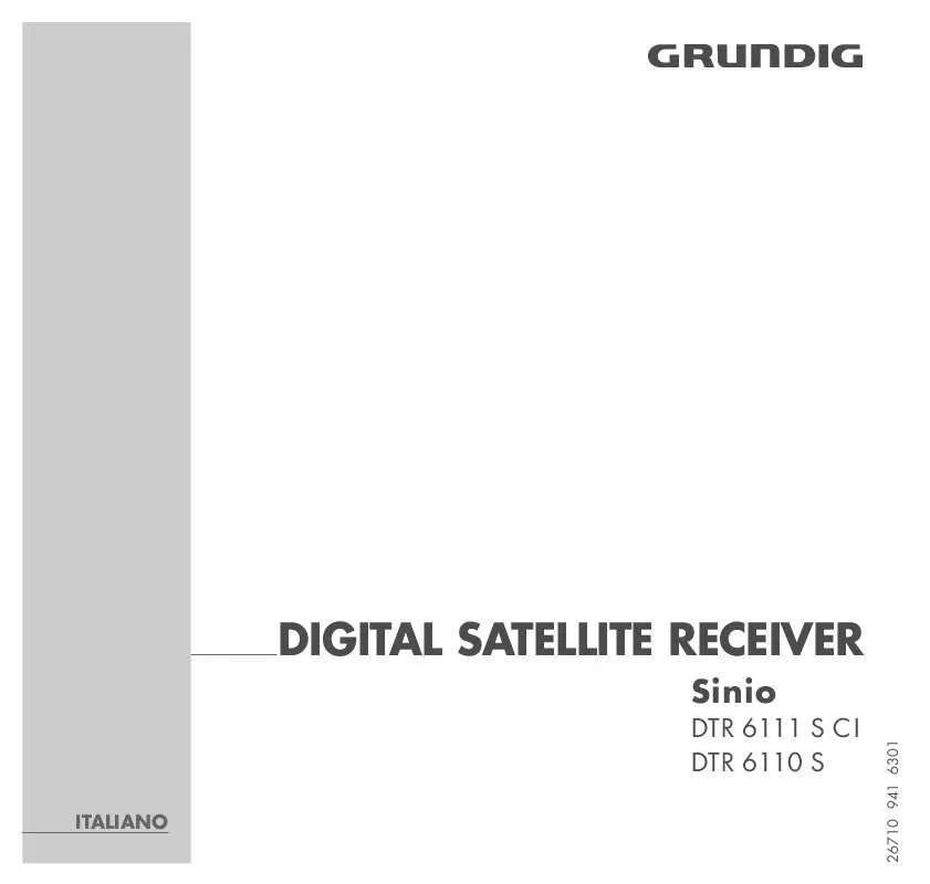 Mode d'emploi GRUNDIG SINIO DTR 6111 S CI