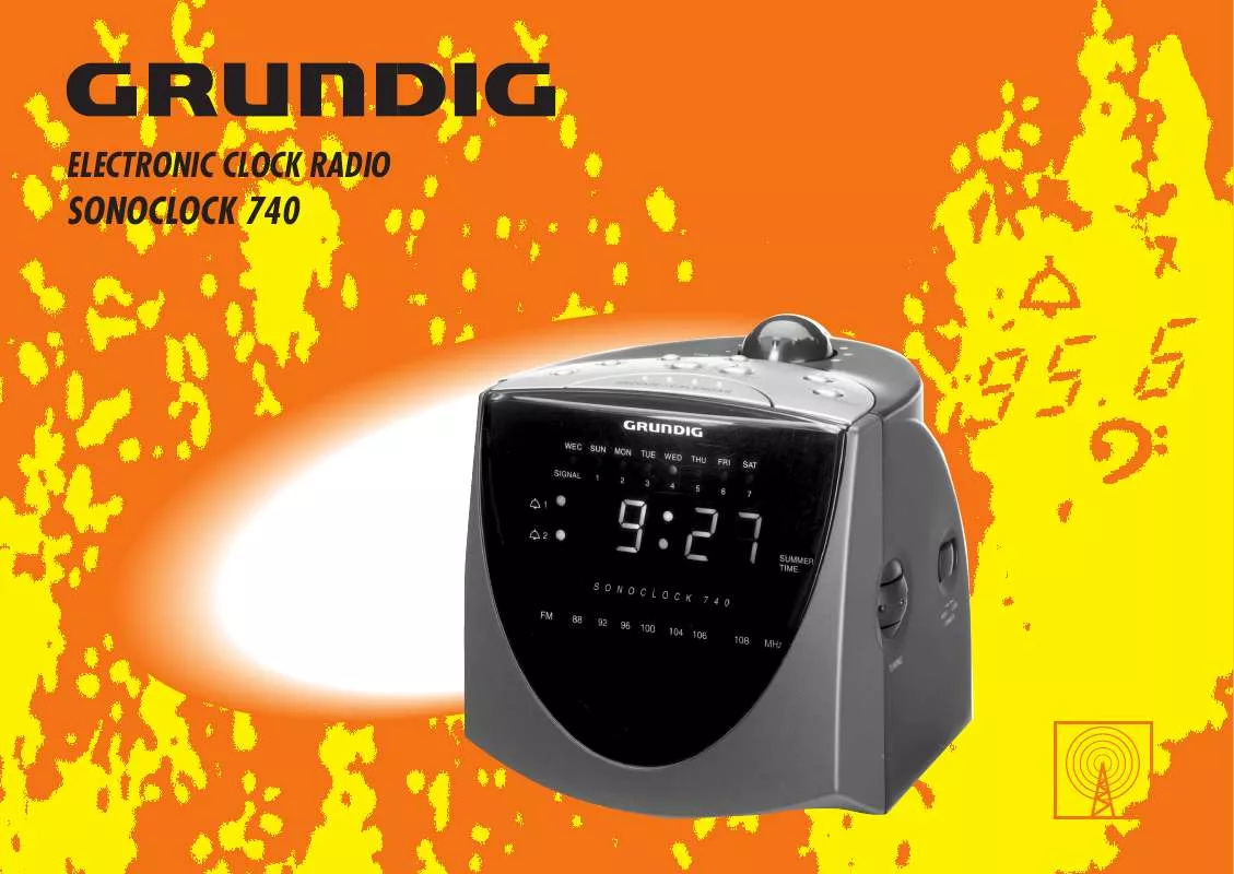 Mode d'emploi GRUNDIG SONOCLOCK 740