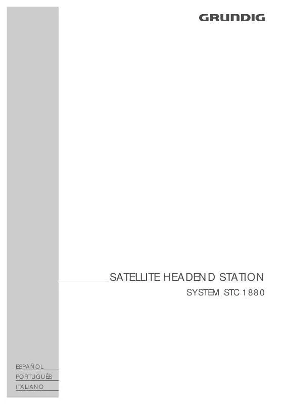 Mode d'emploi GRUNDIG STC 1880