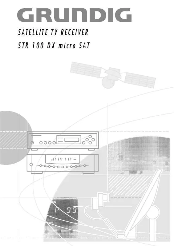 Mode d'emploi GRUNDIG STR 100 DX MICROSAT