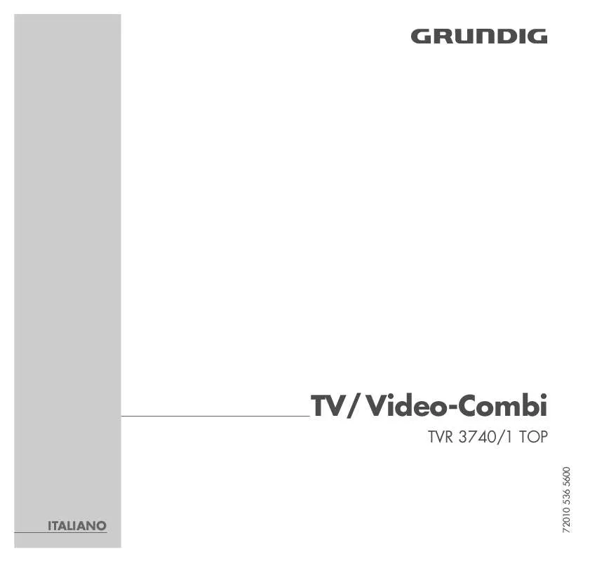 Mode d'emploi GRUNDIG TVR 3740/1 TOP