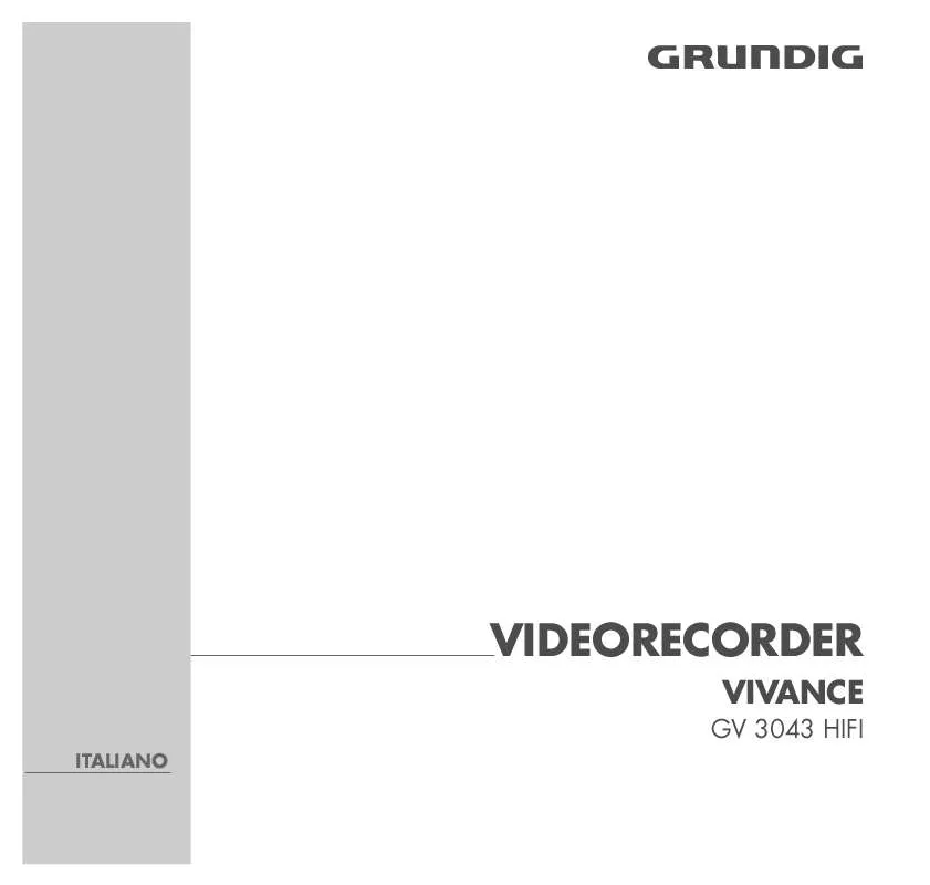 Mode d'emploi GRUNDIG VIVANCE GV 3043 HIFI