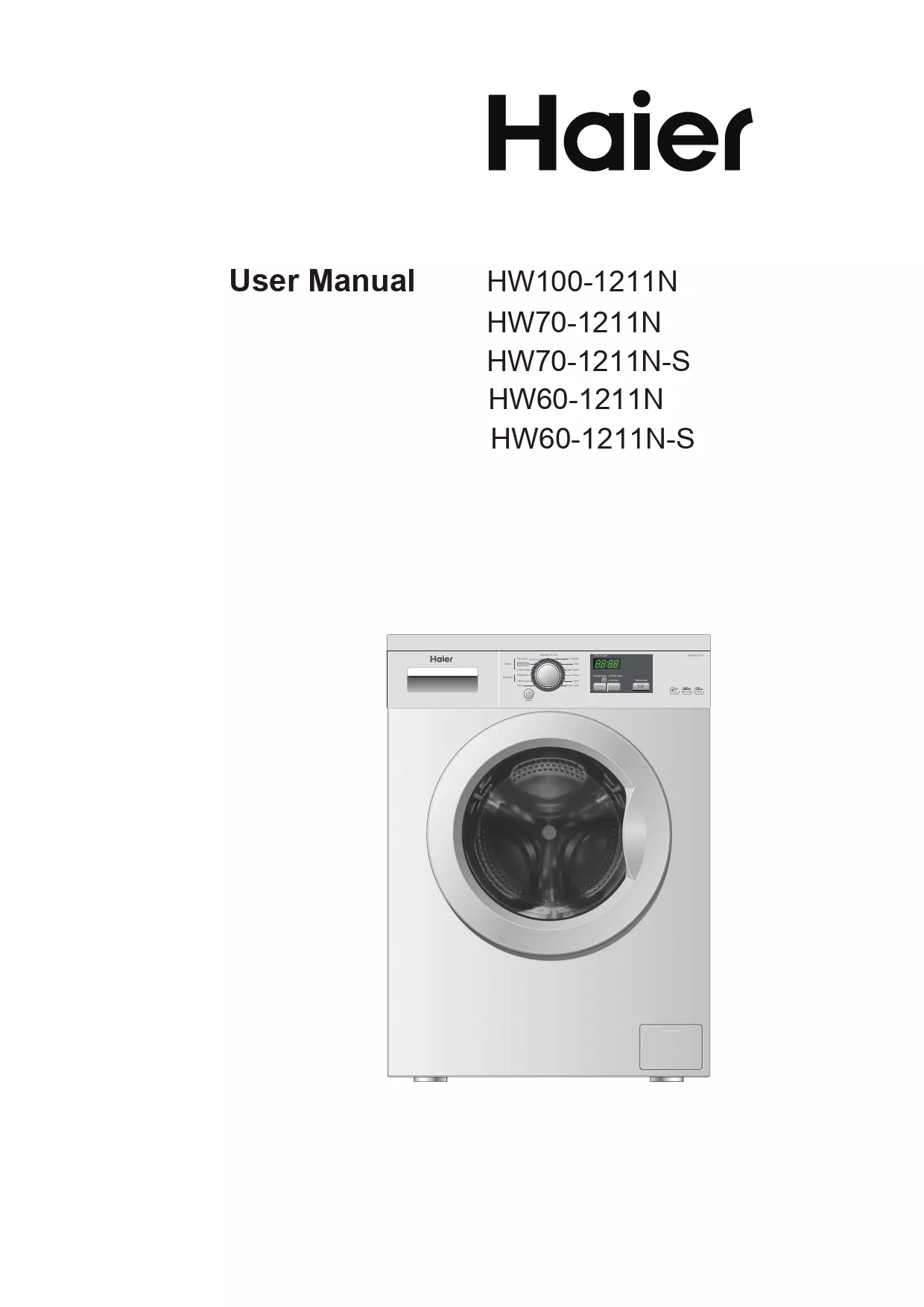 Mode d'emploi HAIER HW60-1211N