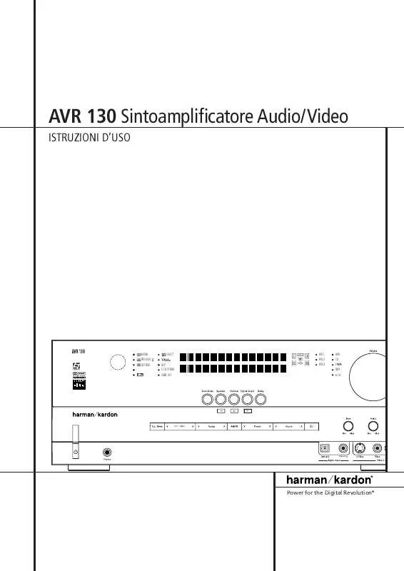 Mode d'emploi HARMAN KARDON AVR 130