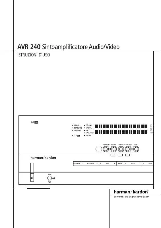 Mode d'emploi HARMAN KARDON AVR 240