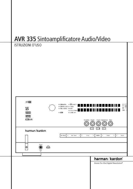 Mode d'emploi HARMAN KARDON AVR 335