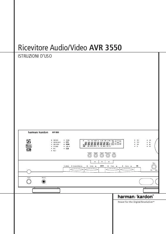 Mode d'emploi HARMAN KARDON AVR 3550