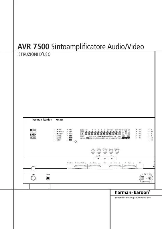 Mode d'emploi HARMAN KARDON AVR 7500