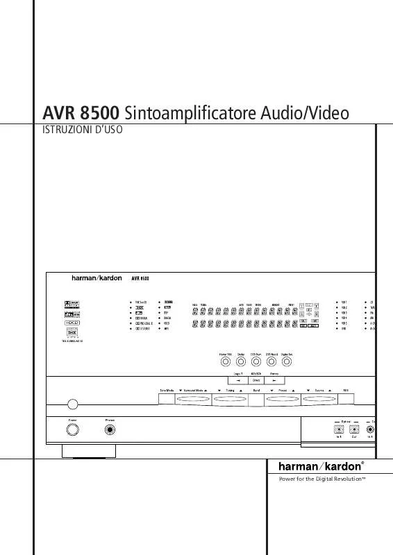 Mode d'emploi HARMAN KARDON AVR 8500