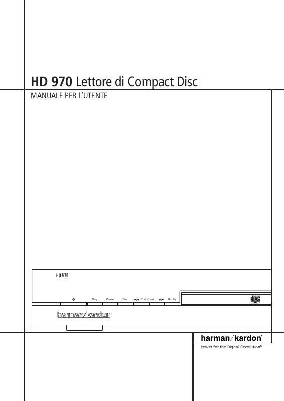 Mode d'emploi HARMAN KARDON HD 970