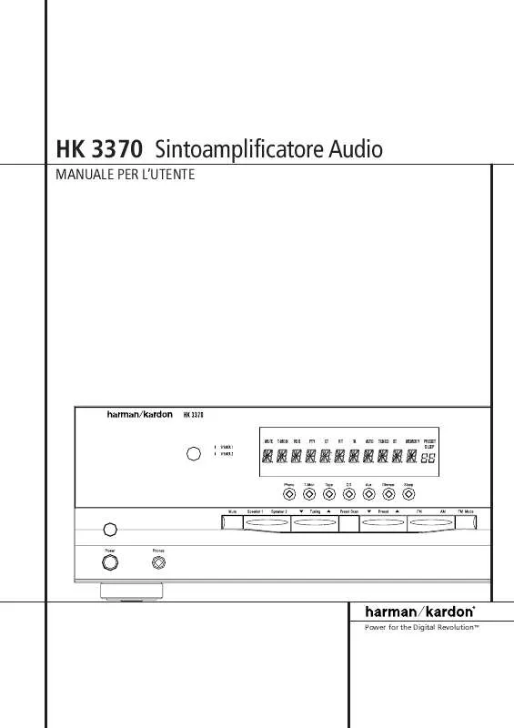 Mode d'emploi HARMAN KARDON HK 3370