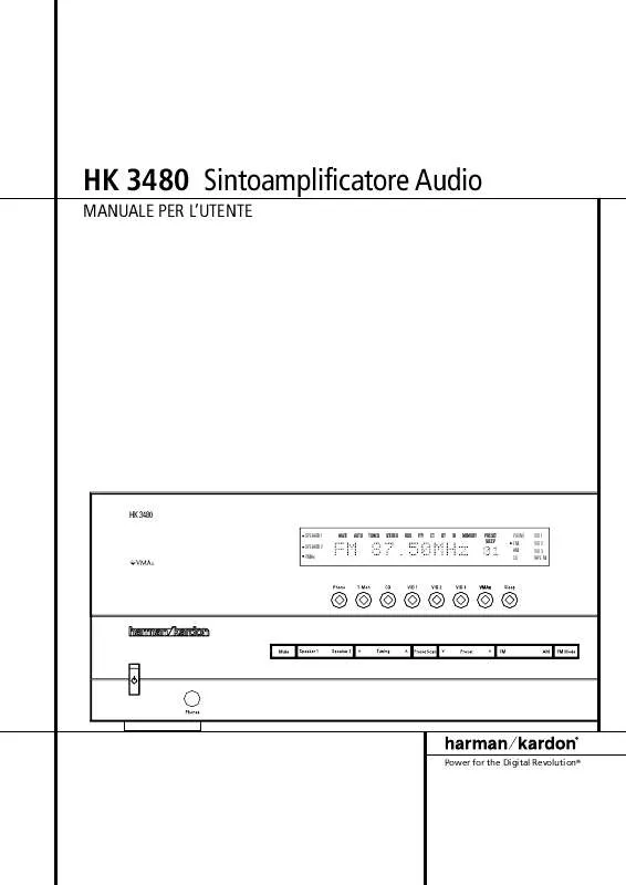 Mode d'emploi HARMAN KARDON HK 3480