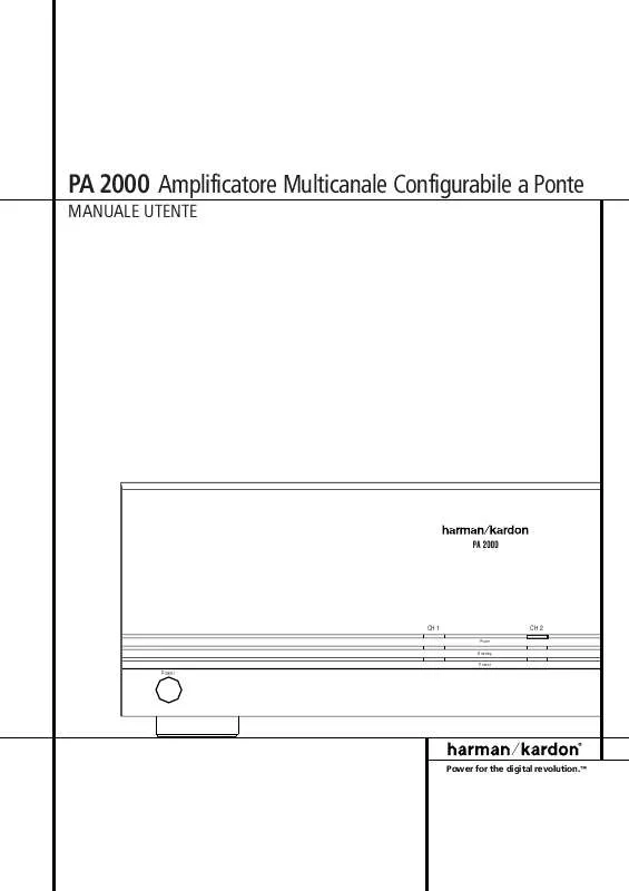 Mode d'emploi HARMAN KARDON PA 2000