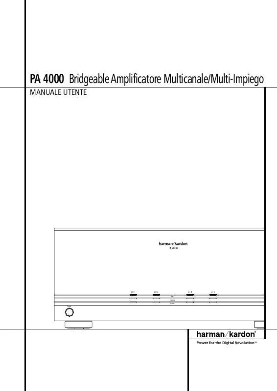 Mode d'emploi HARMAN KARDON PA 4000