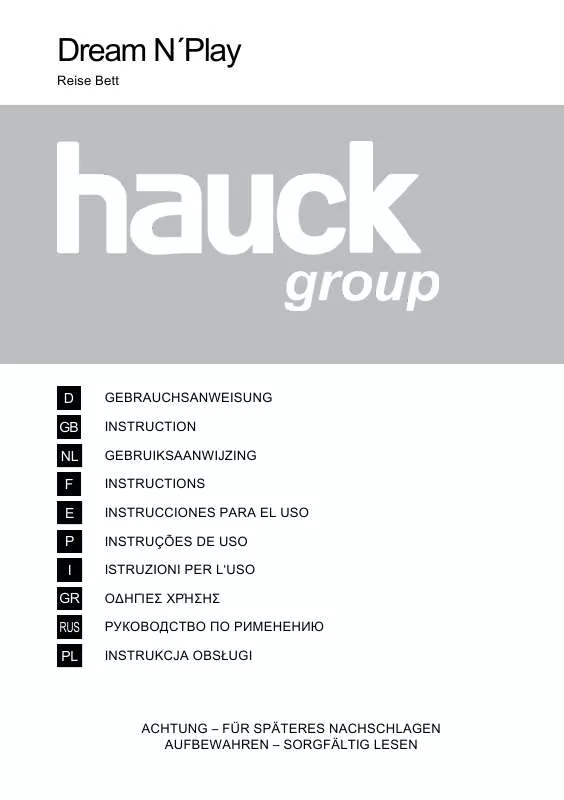 Mode d'emploi HAUCK DREAM N PLAY