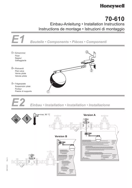 Mode d'emploi HONEYWELL 70-610