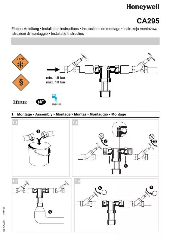 Mode d'emploi HONEYWELL CA295