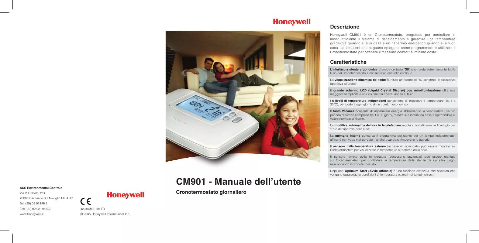 Mode d'emploi HONEYWELL CM901