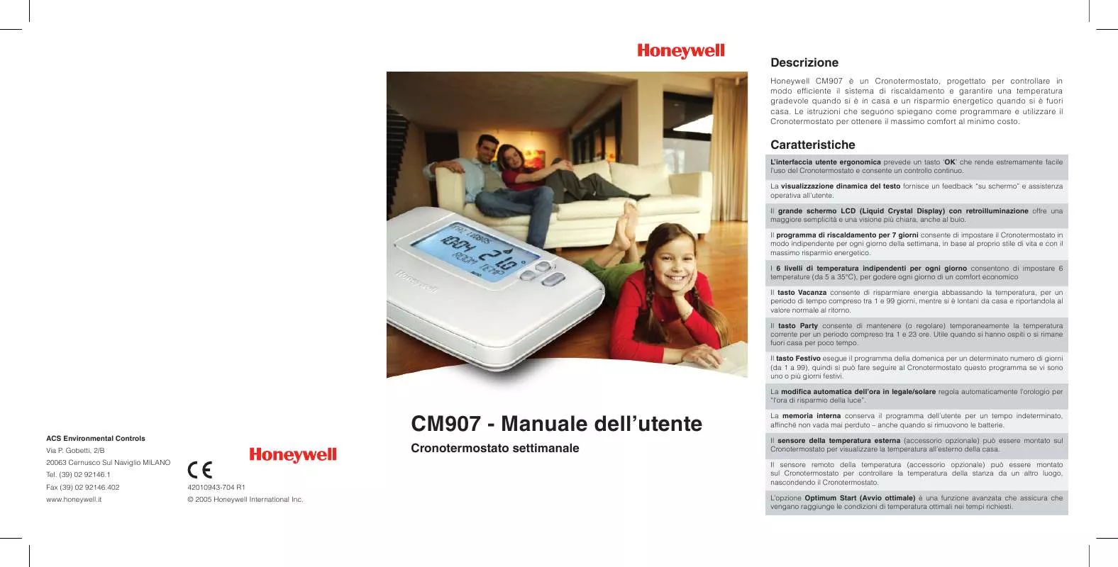 Mode d'emploi HONEYWELL CM907