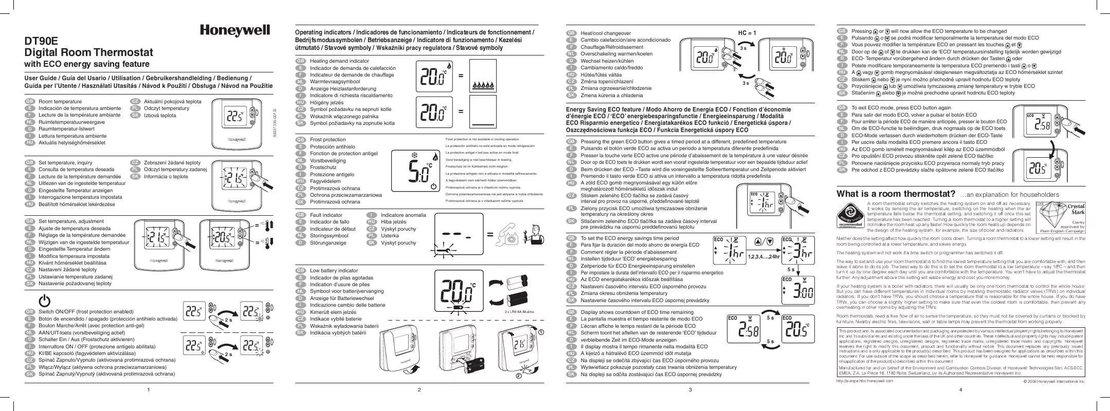 Mode d'emploi HONEYWELL DT90E