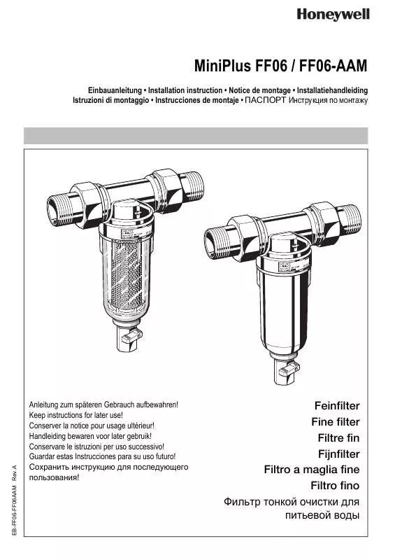 Mode d'emploi HONEYWELL MINIPLUS FF06