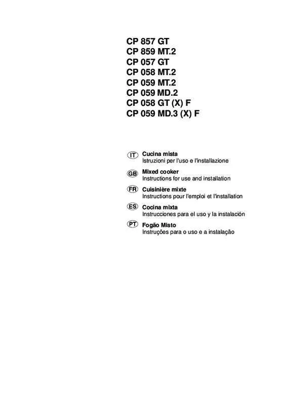 Mode d'emploi HOTPOINT CP058GTX