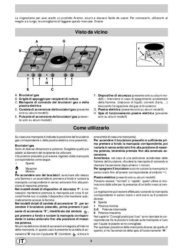 Mode d'emploi HOTPOINT PF 750 ASP