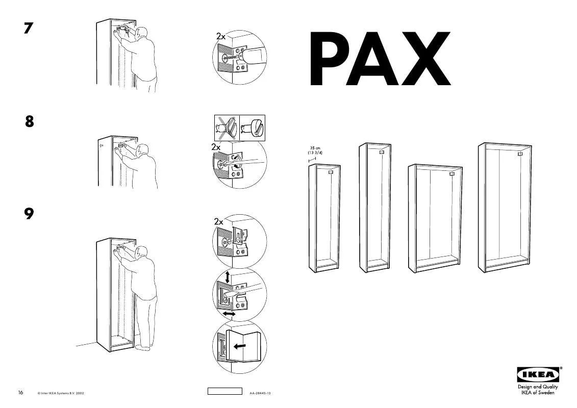 Mode d'emploi IKEA PAX STRUTTURA GUARDAROBA 50X35X236 CM