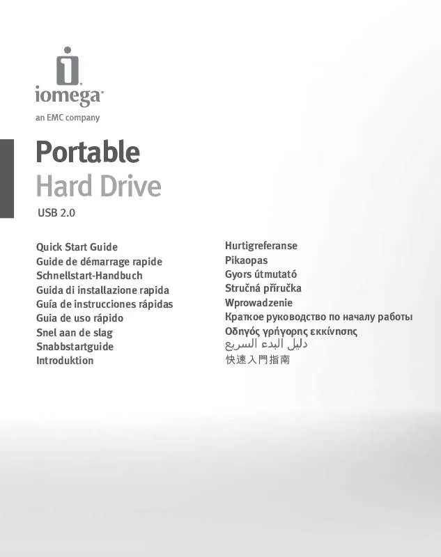 Mode d'emploi IOMEGA PORTABLE HARD DRIVE USB 2.0