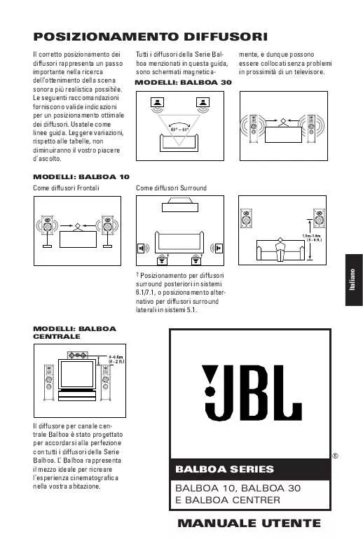 Mode d'emploi JBL BALBOA 30 (220-240V)