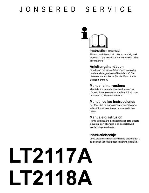 Mode d'emploi JONSERED LT 2118 A