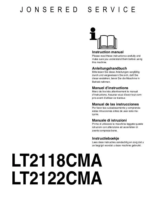 Mode d'emploi JONSERED LT 2118 CMA