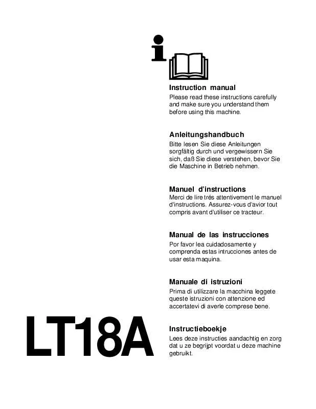 Mode d'emploi JONSERED LT 18 A