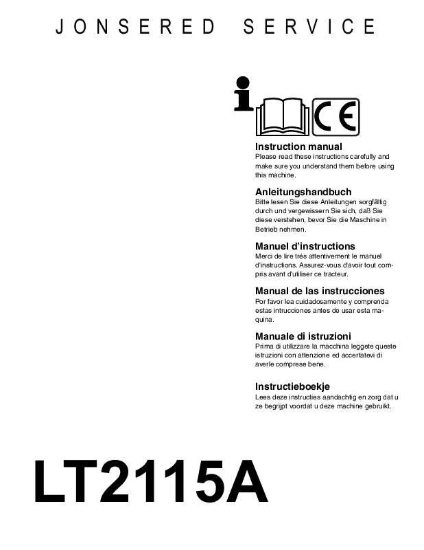 Mode d'emploi JONSERED LT 2115 A