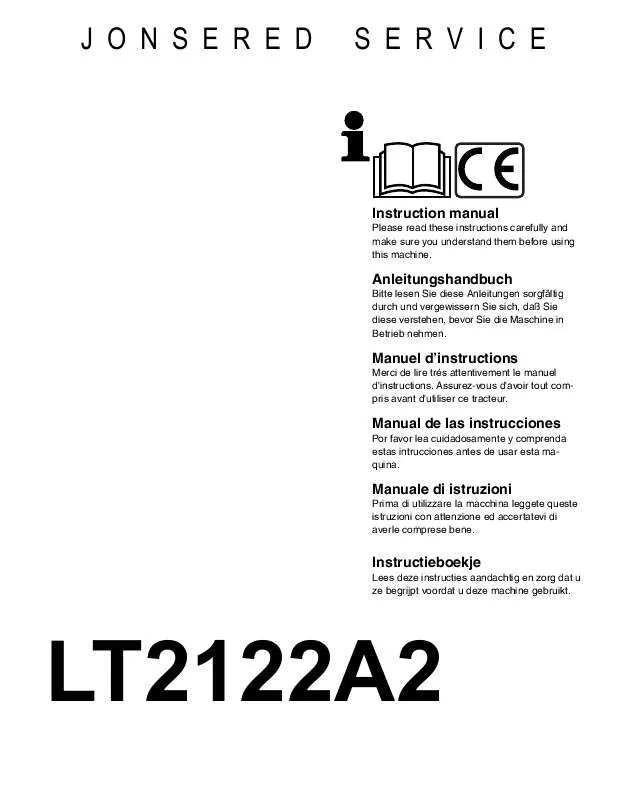 Mode d'emploi JONSERED LT 2122 A2