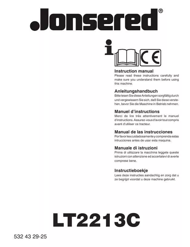 Mode d'emploi JONSERED LT 2213 C