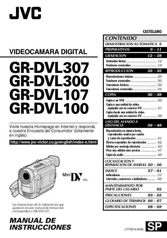 Mode d'emploi JVC GR-DVL307